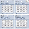 Ardell Individual Lashes - Long, Black, Fake Eyelashes, Natural Look DIY Eyelash Clusters for Easy Application, 4 Pack