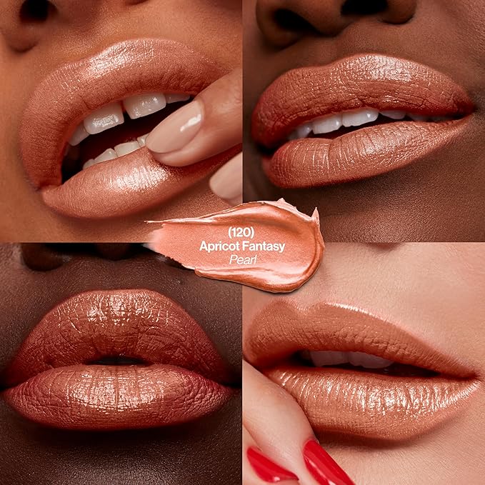 Revlon Super Lustrous Lipstick, Creamy Formula For Soft, Fuller-Looking Lips, Moisturized Feel, 120 Apricot Fantasy, 0.15 oz