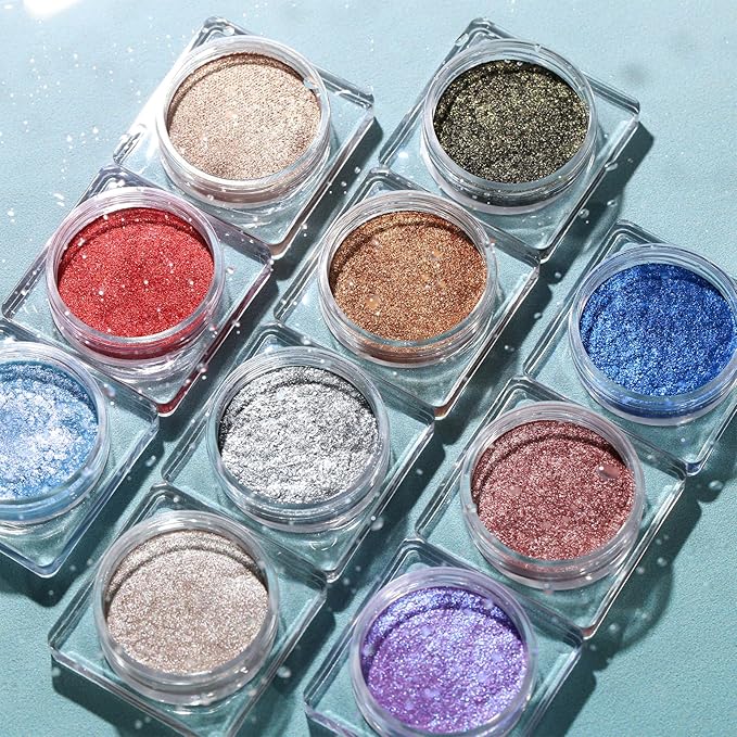 Single Shimmer Cream Eyeshadow, Rose Metallic Highly Pigmented Monochrome Eye shadow Palette, Blendable Sparkly Eye Glitter Waterproof Natural Mini EyeMakeup Brightener Highlighter for 24 hours makeup