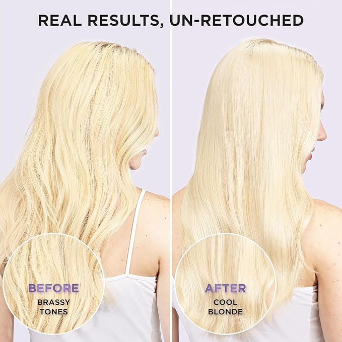L’Oreal Paris EverPure Sulfate Free Brass Toning Purple Shampoo and Conditioner for Blonde,Bleached,Silver,or Brown Highlighted Hair,(Pack of 6)