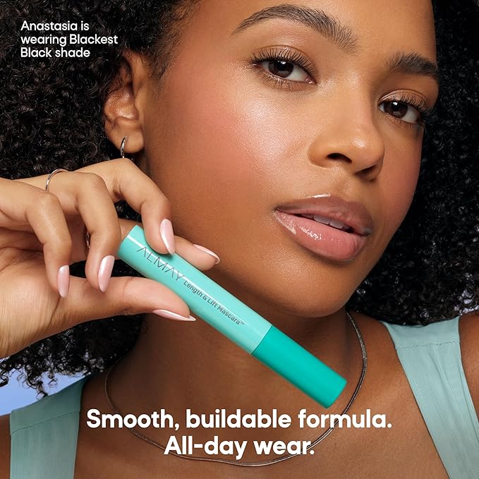 Almay Lengthening Mascara, Volume & Lift, Eye Makeup, Hypoallergenic and Fragrance Free (Packaging May Vary), 030 Black, 0.24 fl oz