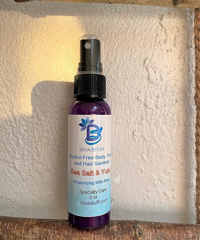 Diva Stuff Hand and Hair Spray With Moisturizing Shea Oil, Sea Salt and Yuzu Scent, 2 oz