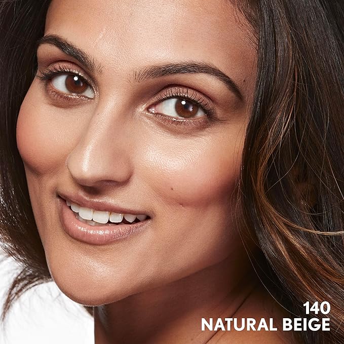 COVERGIRL Clean Invisible Foundation Makeup, Dewy & Glowy Finish, Buildable Coverage, Skin-Like Smooth Look, Vegan, Natural Beige, 1oz (Pack of 2)