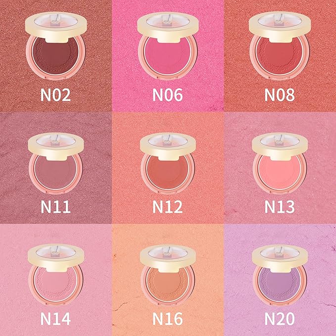 OULAC Blush Makeup Powder Mauve| Natural Matte Blush Cool Tone Skin Light Meidum | Buildable & Light Weight Smooth| Cruelty-Free Vegan |4.8g 11 Fatal Seduction