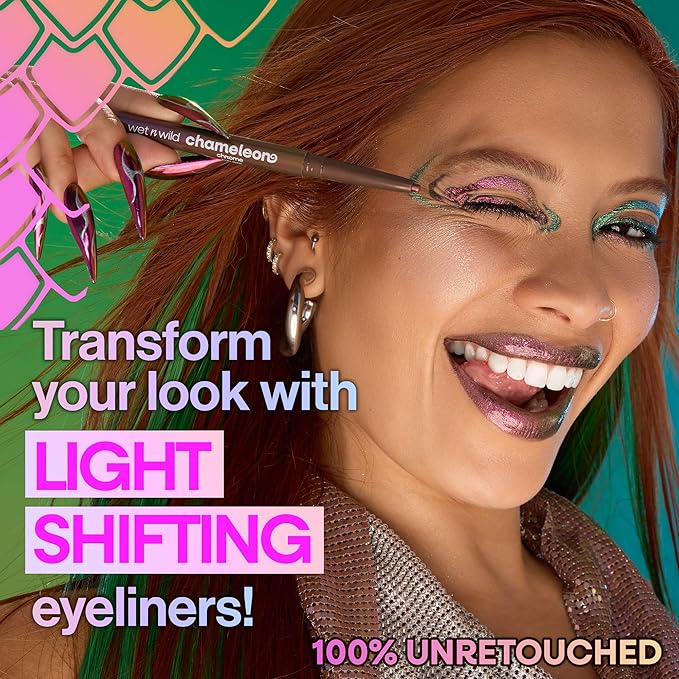 wet n wild Chameleon Chrome Eyeliner, Waterproof and Smudge-Proof, Multichrome Color Shift, Long-Lasting 18-Hour Wear, Cruelty-Free & Vegan - Planet Disco