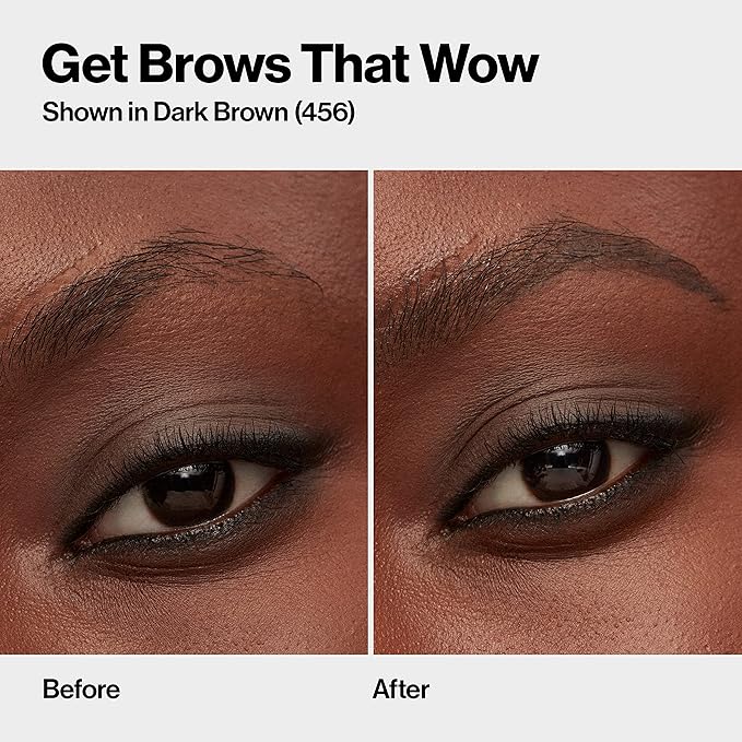 Revlon ColorStay Micro Eyebrow Pencil with Built In Spoolie Brush, Infused with Argan and Marula Oil, Waterproof, Smudgeproof, 456 Dark Brown, 0.003 oz