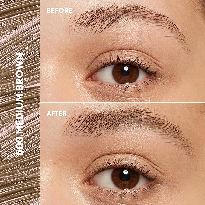 CoverGirl Clean Fresh Brow, 500 Medium Brown, Eyebrow Gel, Long-Lasting, Vegan Formula, Natural Looking, Easy to Apply, Doesn't Smudge, 0.18oz