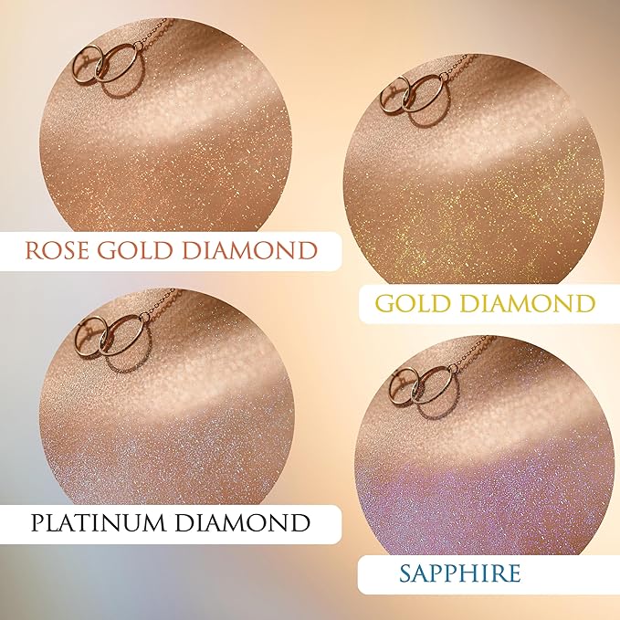 Egyptian Diamond Hair, Face & Body Glitter Mist - Platinum 2.37oz | Quick-Drying, Long-Lasting Shiny Spray for Clothes, Rave, Festival, Travel Essentials | TikTok Trend Items