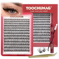 Flora Lash Clusters Kit 8-18mm Wispy Eyelash Clusters Lash Extension Kit D Curly DIY Eyelash Extension Kit WideSpan Lashes Individual Eyelashes Clusters with Lash Bond and Seal by TOOCHUNAG