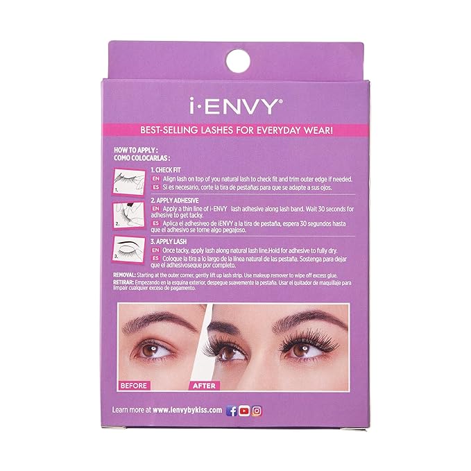 i•ENVY 15 Pairs So Wispy False Lashes (3 Pack), Premium Quality 100% Human Hair, Fluffy Feathered Eyelashes with Volume & Curl, Natural Look, Lightweight, Comfortable, Reusable for Everyday Wear