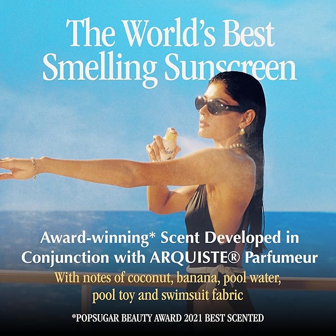 Vacation Classic Sunscreen Spray SPF 50 & Air Freshener Bundle, Water-Resistant, Lightweight, Transparent on All Skin Tones, Dermatologist-Tested, Vegan, 6 Fl. Oz.