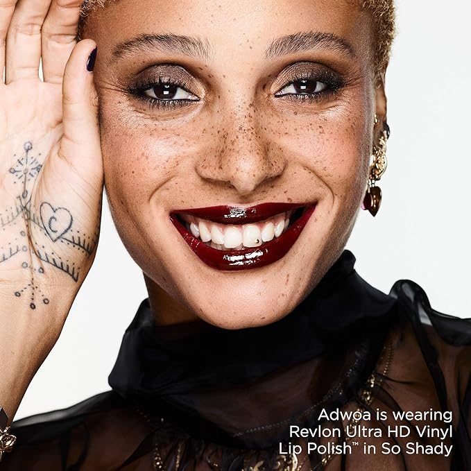 Revlon Ultra HD Vinyl Lip Polish, Liquid Lipstick, Berry Blissed, Berry Gloss