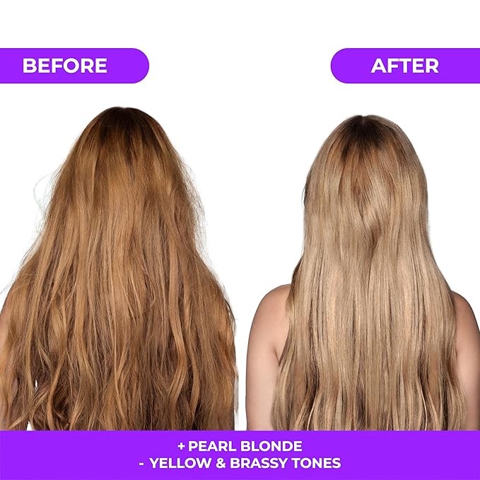 naissant Pearl Blonde Hair Purple Toning Mask | Ultra High-Purity Pigments | Neutralizes Yellow & Brassy Tones | Hyaluronic Acid, Collagen & Biotin | Paraben, Ammonia & Sulfate Free | 10.1 Fl. Oz