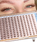 Mavphnee Brown Lash Clusters Dark Brown Eyelash Extensions Natural Cluster Lashes CC-Curly Pestañas Postizas Wispy Individual Lash Extensions 3D Lash 8-16MM Brown Eyelash Clusters 144PCS DIY at Home