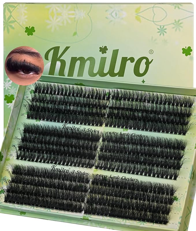 Lash Clusters 14-20mm Volume Cluster Eyelash Extensions Thick Eyelash Clusters 480pcs Waterproof Wispy Individual Lashes Soft False Eyelashes DIY Lash Extension (150D+180D+200D)