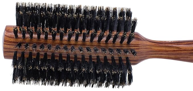 Spornette Deville Boar Bristle Round Brush for Women - Large Round Hair Brush for Blow Drying, Curling & Styling - Adds Shine, Volume & Lift to All Hair Types (2.5 Inch)