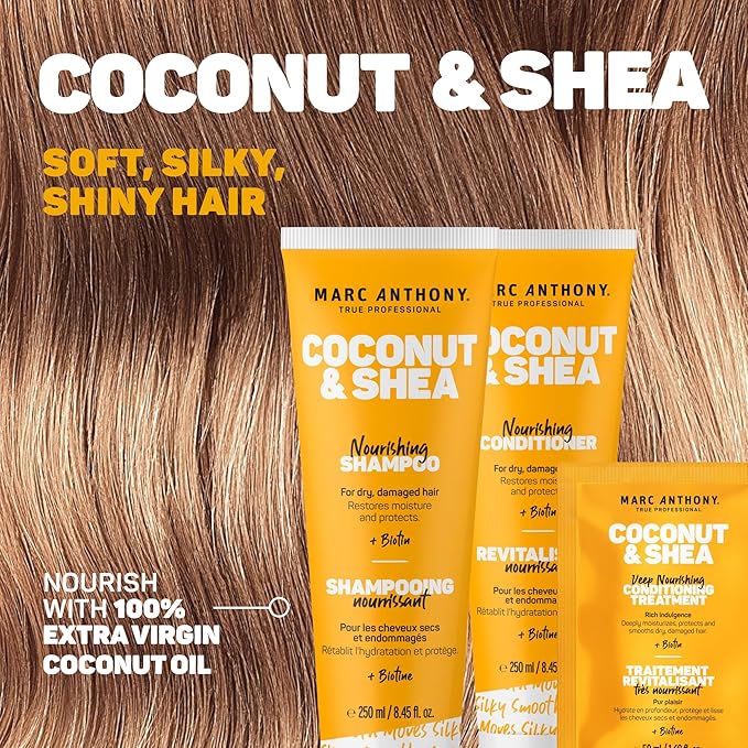 Marc Anthony Coconut & Shea Travel Size Shampoo, Conditioner, and Mask