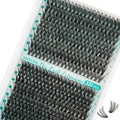 Lash Clusters 320Pcs 40 50D Eyelashes Cluster D Curl Individual Wispy Lashes Cluster for DIY Cluster Eyelash Extensions at Home for Beginners (16mm)