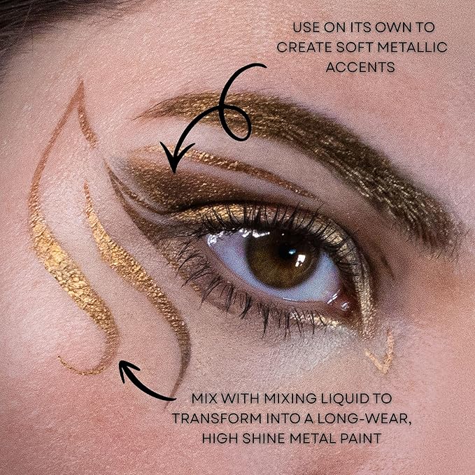 Mehron Makeup Artist Pigment – Metallic FX Powder | Metallic Powder Pigment for Face & Body Paint, Eyeshadow & Eyeliner, Cosplay .15 oz (4.1 g) (Bronze) | Made in the USA