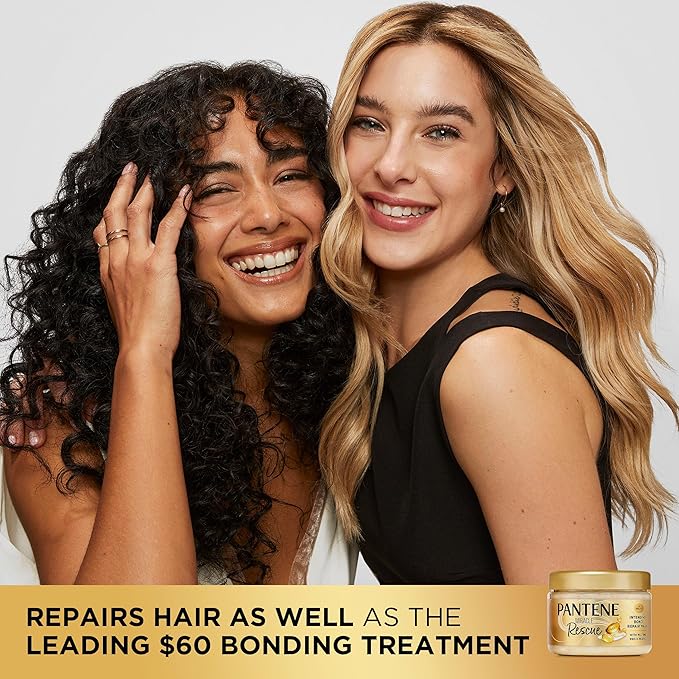 Pantene Miracle Rescue Hair Mask, Intensive Bond Repair with Melting Pro-V Pearls/Melts Away Damage/Builds Bonds/Strengthens Against Damage/Deep Conditioning - Dry Damaged Hair 10.1 fl oz (Pack of 12)