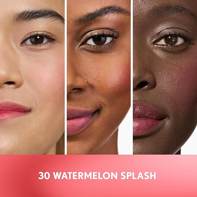 COVERGIRL Clean Fresh Jelly Water Tint, Lip & Cheek Tint, Transfer-Proof, Hydrating - 30 Watermelon Splash (Cool Pink)