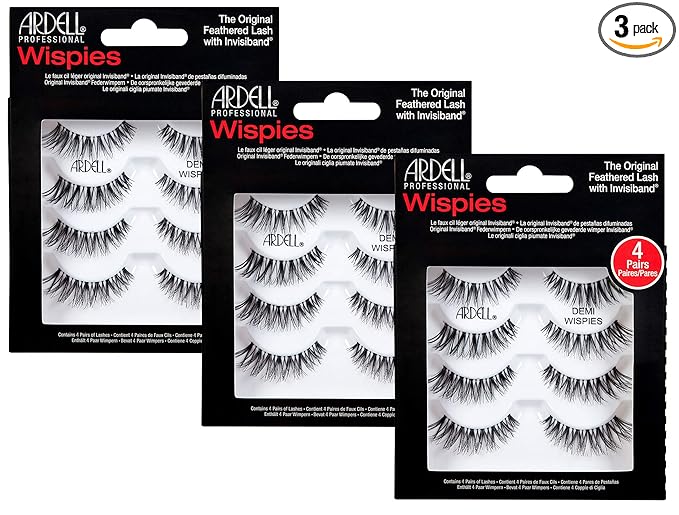 ARDELL Professional Natural Multipack - Demi Wispies Black by Ardell, Pack of 3