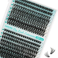 Lash Clusters 320Pcs 40 50D Eyelashes Cluster D Curl Individual Wispy Lashes Cluster for DIY Cluster Eyelash Extensions at Home for Beginners (Mix9-16mm)