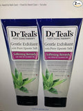 Dr. Teals Softening Remedy Coconut Oil Foot Scrub Gift Set (2 Pack, 6oz ea.) - Essential Coconut Oils & Aloe Vera Replenish and Moisturize Dry, Damaged Skin - Blended with Pure Epsom Salt