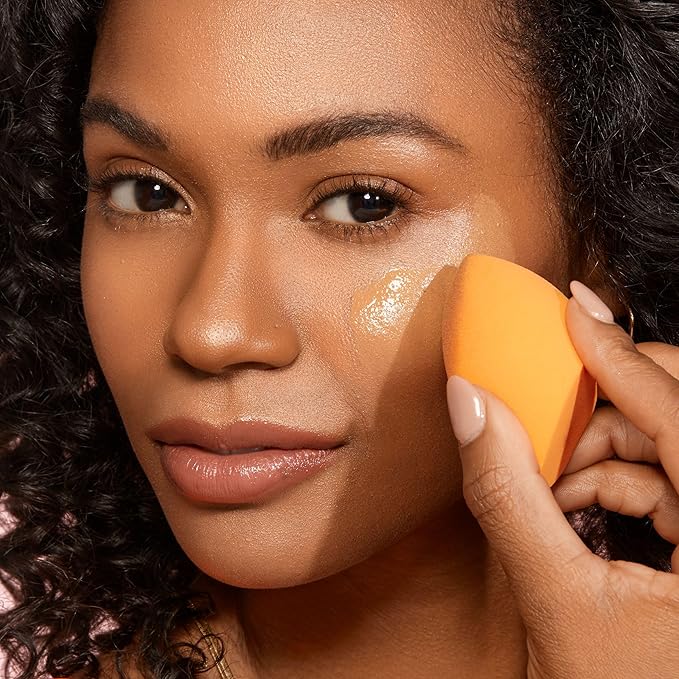 Real Techniques Miracle Complexion Sponge 4 Pack, Makeup Blending Sponges For Liquid & Cream Foundation & Skin Tints, Buildable Coverage, Natural, Dewy Base, Cruelty- Free, Latex-Free Foam