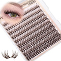 Flaunt Lash Clusters Brown Eyelash Clusters 8-14MM Short Wispy Clutser Eyelash Extensions Natural Individual Lashes Extensions CC Curve Lashes Clusters Dark Brown Cluster Lashes 99 Pcs DIY Lash Pack