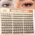 Spider Breeze Lash Clusters, Natural Wispy Eyelash Clusters D Curly Lashes Cluster Kim K Style 8-16mm Cluster Eyelash Extensions Reusable Individual Lashes with Invisible Band for DIY by Vanssymunlin