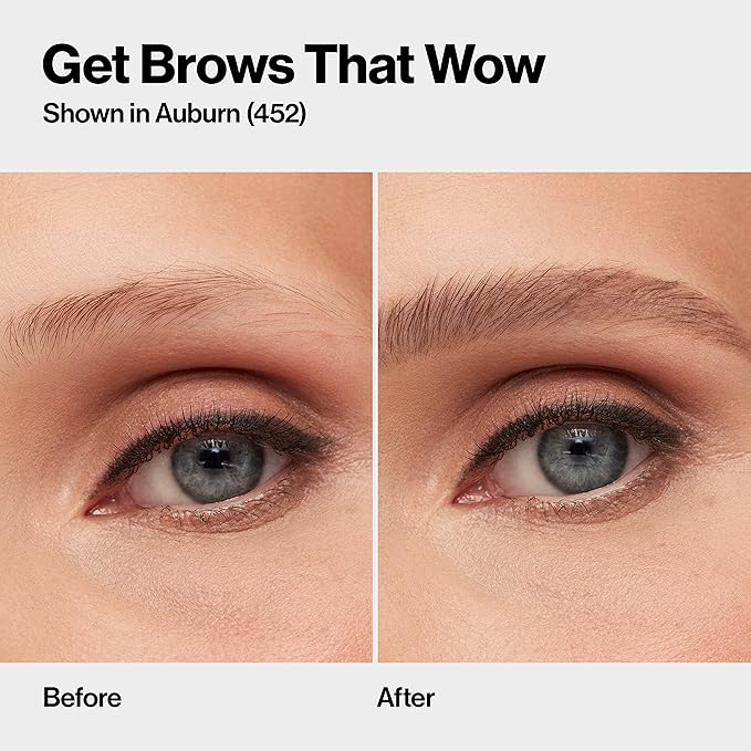 Revlon ColorStay Micro Eyebrow Pencil with Built In Spoolie Brush, Infused with Argan and Marula Oil, Waterproof, Smudgeproof, 452 Auburn, 0.003 oz (Pack of 2)