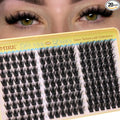 JIMIRE Manga Lash Clusters Wispy Fluffy Cluster Eyelash Extensions CC Curly 14-18MM Fluffy Eyelash Clusters Easy to Apply DIY Thick Volume Individual Lashes Extensions at Home 162Pcs Pack