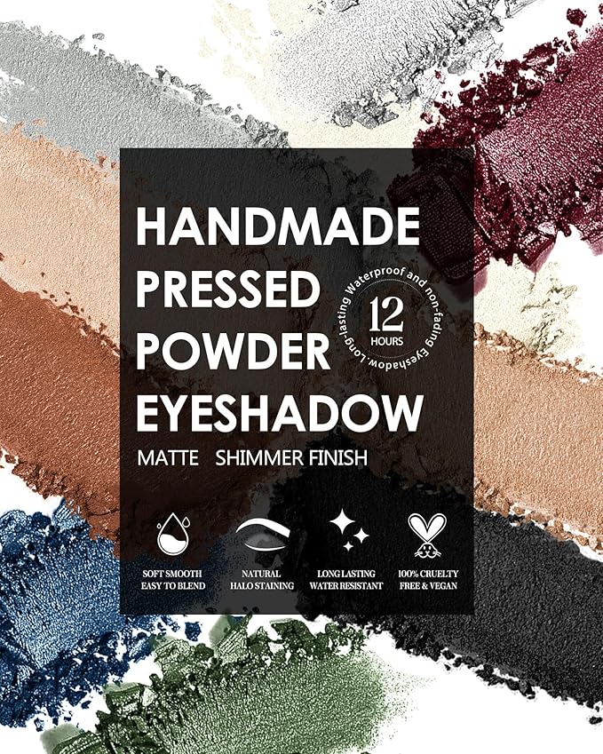 Nude Eyeshadow Single Handmade Matte Beige Eye Sahdow Makeup Palette for Halloween High Pigmented & Long Lasting Intense Color Brown Eyes,1Nude