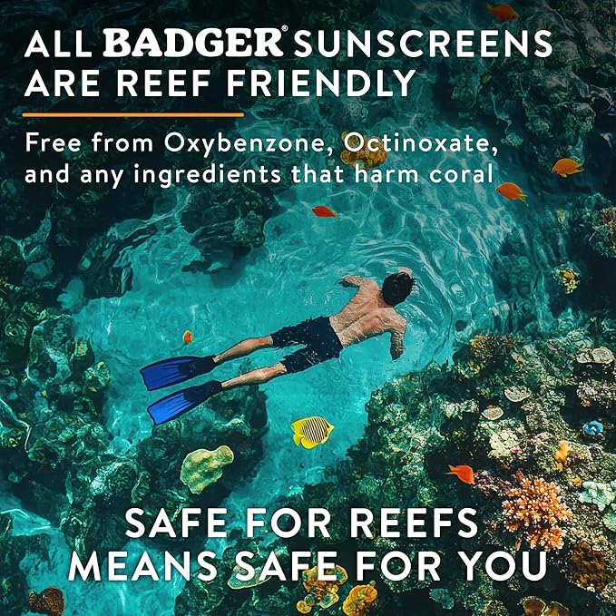 Badger Mineral Sunscreen Combo, SPF 30 Cream & SPF 35 Face Stick, Organic Ingredient with Mineral Zinc Oxide, Unscented Reef Safe Sunscreen Set, Broad Spectrum, Water Resistant, 2-Count