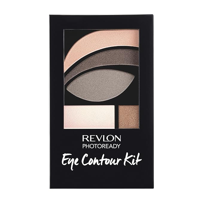 Revlon PhotoReady Eye Contour Kit, Eyeshadow Palette with 5 Wet/Dry Shades & Double-Ended Brush Applicator, Metropolitan (501), 0.1 oz