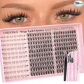 Goddvenus 250Pcs Natural Lash Clusters Kit Cluster Eyelash Extensions Kit Wispy DIY C Curl Individual Lashes Clusters With Bottom Eyelashes