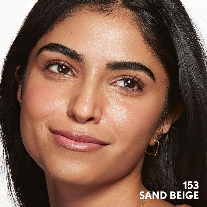 COVERGIRL Clean Invisible Foundation Makeup, Dewy & Glowy Natural Finish, Buildable Coverage, Skin-Like Smooth Look, Vegan, Sand Beige, 1oz (Pack of 2)