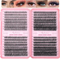Manga Lash Clusters, 640 Pcs Eyelashes Clusters Extensions 9-16mm Individual Lashes D Curl Fluffy Wispy False Eyelashes Thin Band (30D&40D&50D&60D)