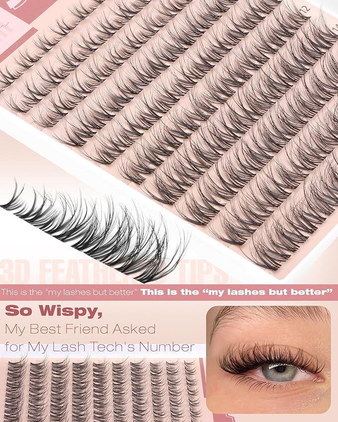 Spider Lash Clusters Wispy Fluffy Eyelash Clusters Natural Cluster Eyelash Extensions Breeze Individual Lashes Clusters Clear Band Cluster Lashes Pestañas Postizas Naturales by TNFVLONEINS