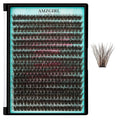 Brown Lash Clusters 320Pcs 80D Brown Eyelashes Cluster D Curl Individual Wispy Lashes Cluster for DIY Cluster Eyelash Extensions at Home for Beginners (Mix10-16mm)