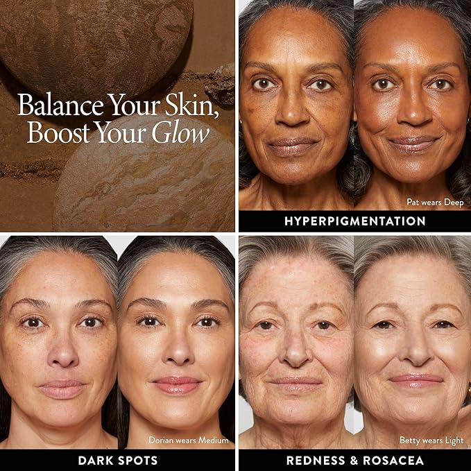 LAURA GELLER NEW YORK Baked Balance-N-Glow Illuminating Foundation - Deep - Buildable Sheer to Light Coverage - Satin Finish