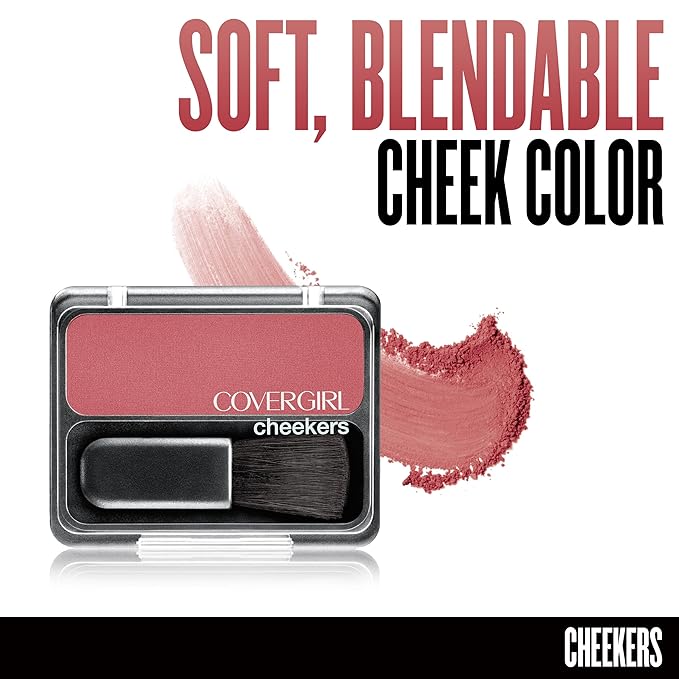 COVERGIRL Cheekers Blendable Powder Blush Rock 'n Rose, .12 oz (packaging may vary) (Pack of 2)