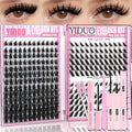 YIDUO Manga Lash Clusters Kit 2 Styles Volume Fairy + Cat Eye Cartoon Clusters Eyelash Extensions Kit with Lash Bond and Seal Remover Tweezers 10-18mm Wispy Individual DIY Lashes Book Kit