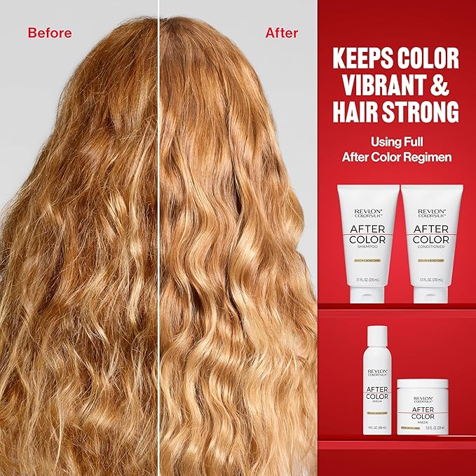 REVLON ColorSilk After Color Shampoo, Moisturizing & Bond Repairing, Sulfate & Paraben Free, Vegan, For All Hair Colors & Types, 7.10 fl oz