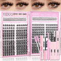 YIDUO Lash Clusters Kit 2 Styles Naturales Spiky Manga Clusters Lashes Extensions with Bottom Eyelash 368pcs 10-18mm Wispy Individual Lashes Kit with Bond and Seal|Tweezers|Removers|Lash Brush