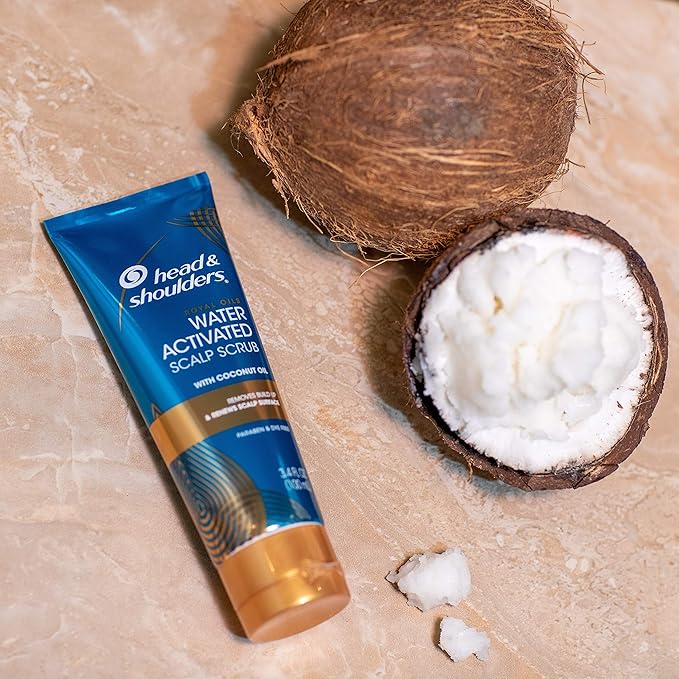 Head & Shoulders Royal Oils Water Activated Scalp Scrub With Coconut Oil Dye Free, 3.4 Fl Oz