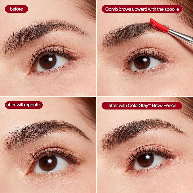 Revlon Lash & Brow Styling Tool, Dual Ended Eyelash Separator & Eyebrow Brush Spoolie, Works with Mascara & Brow Makeup, 1 count