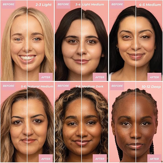 MCoBeauty Miracle Hyaluronic Tinted Serum 0.5-2 Very Light - Hydrating Skin Tint Foundation with Hyaluronic Acid Ginseng - Buildable Sheer to Medium Coverage Dewy Finish - Vegan Cruelty Free Makeup