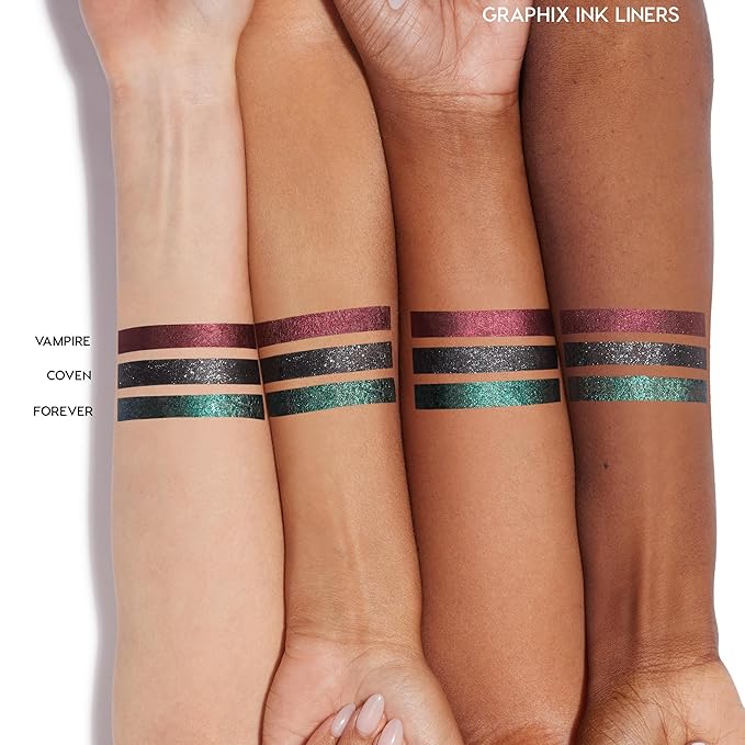 ColourPop Twilight Collection Graphix Ink Liner - High-Pigment Liquid, Colored Eyeliner with a Long-Lasting, Buildable Formula and Flexible Precision Tip - Forever (0.07 oz)